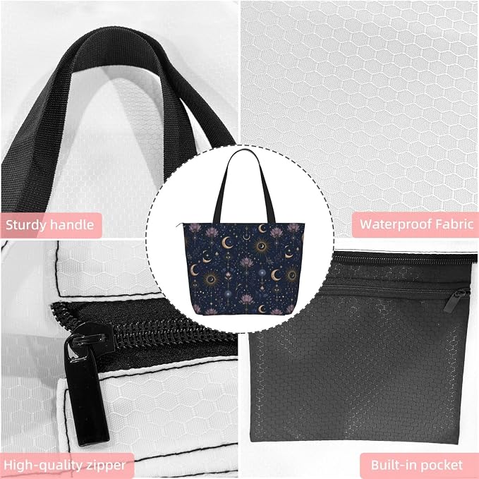 Christian Cross Jesus God Yoga Mat Bag for Women with Mats Bags Carrier Carryall Canvas Tote with Zipper Pocket, Polyester Gym Bag for Yoga Pilates Beach Travel Fitness Workout Gifts for Yoga Lovers