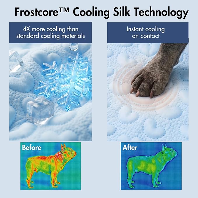 Spark Paws Cooling Couch Cover Dog Bed, Furniture Protector Mat | Non-Toxic Washable Pet Cooling Pad for Large, Medium and Small Dogs