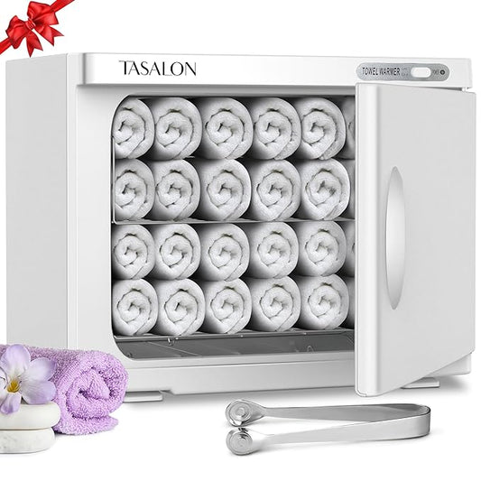 TASALON Professional Hot Towel Warmer Cabinet, 23L Large Capacity, Use for Facial Spa, Hair Beauty, Salon Equipment and Home, Perfect Temperature for Towel Warmer, Fits up to 72 Small Towels - White