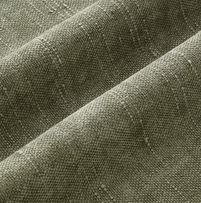 MIULEE Textured Chenille Throw Pillow Covers 20x20 Inch Olive Green | Pack of 2 Decorative Soft Throw Pillows, Solid Textured Cushion Covers, Modern Home Decor for Couch Sofa Bedroom Living Room