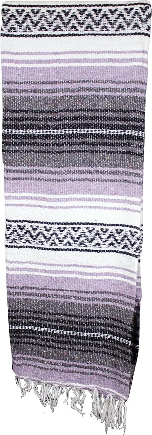 Canyon Creek Authentic Mexican Yoga Falsa Blanket (Light Purple)