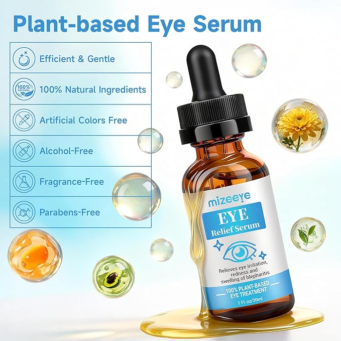 Eye Serum For Chalazion & Blepharitis, 2 PCS Chalazion Remover For Eyelid, Eyelid Serum With Avocado Oil, Sea Buckthorn Oil & Caffeine, Relieve Puffiness and Eye Fatigue