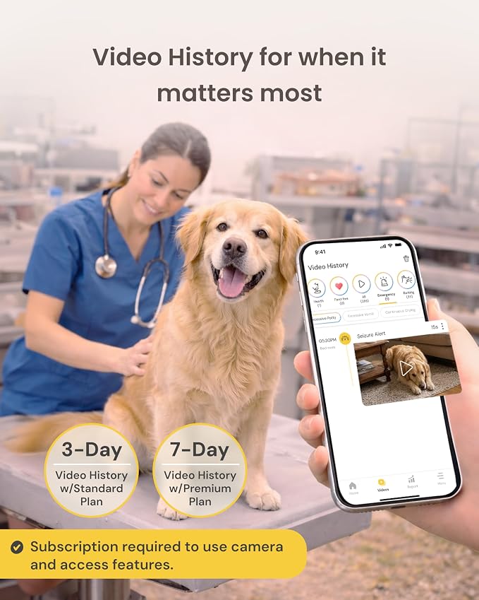 Furbo 360° Dog Camera [Subscription Required] Unlock w/Paid Plan: Home Security & Dog Safety Alerts, Rotating Pet Treat Toss, 2-Way Speaker (Low Risk, 3mo Min. Cancel Anytime) | Stay connected with AI Dog & Home Safety Alerts, Treat Toss, Auto-Tracking...