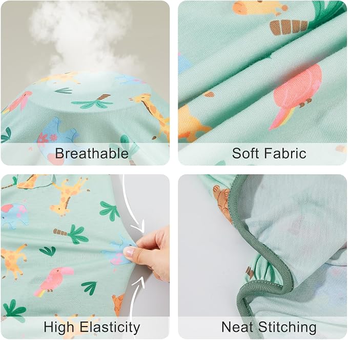 Bienbee Dog Pajamas, 4 Pack Adjustable Onesies for Small to Large Dogs L | Dog Shedding Suit with Soft Fabric, Breathable & Stretchy, and Adjustable Back Length for Sleeping Lounging and Daily Use