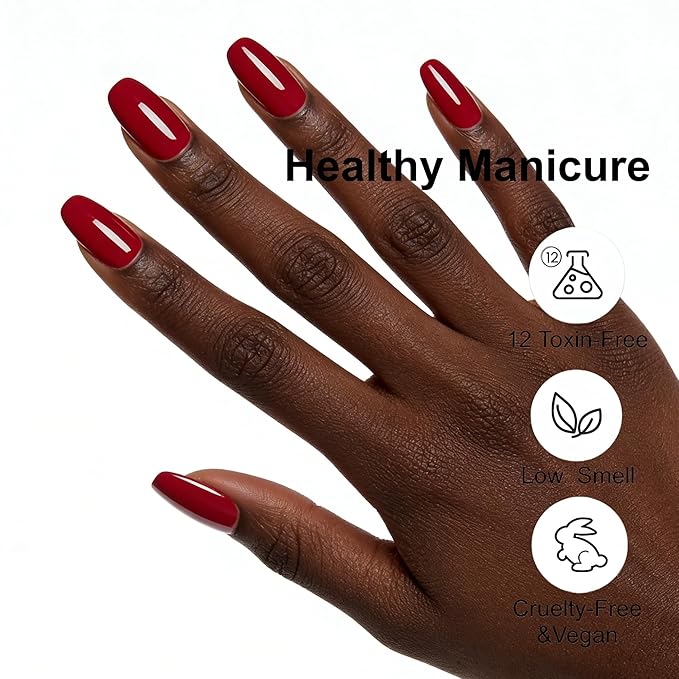 YTD Likomey Red Gel Nail Polish,15ml Salon Home DIY Manicure and Pedicure Fall Winter UV Soak Off Color Varnish,CS448