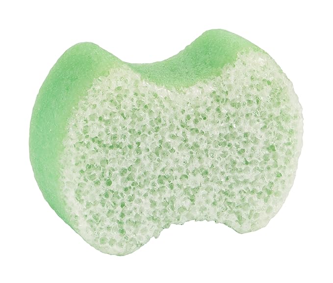 Spongeables Pedi Scrub Foot Exfoliating 20+ Wash Sponge, Green Apple, 1 Count