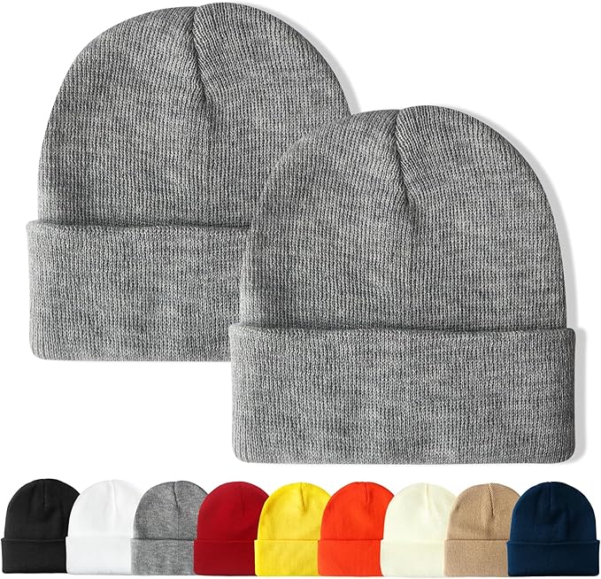 PFFY Unisex Beanie Hats for Men Women Knit Winter Beanies
