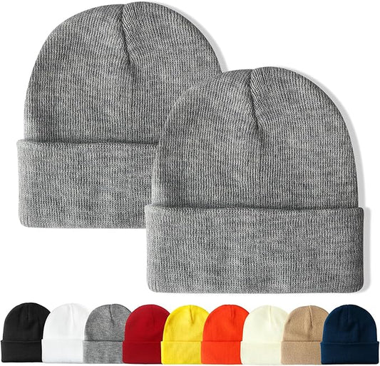 PFFY Unisex Beanie Hats for Men Women Knit Winter Beanies