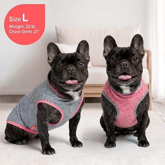 KYEESE 2Pack Dog Shirt for Small Dogs Sun Protection Tank Top for Summer | Reflective for Safety, Lightweight & Breathable, Shedding Control, Skin-Friendly for Sensitive Dogs, Easy On/Off, Quick Dry