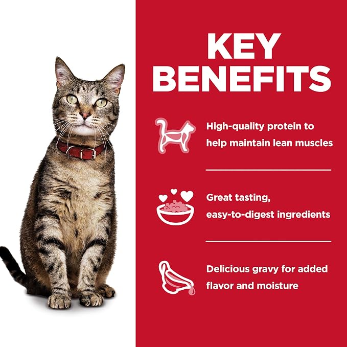 Hill's Science Diet Adult 1-6 Wet Cat Food Variety Pack | #1 Veterinarian Recommended, Chicken, Tuna, & Ocean Fish, 2.8 oz. Pouches, 12-Pack