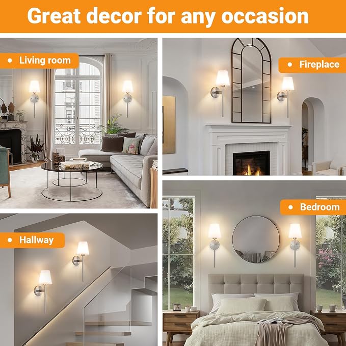 Battery Operated Wall Sconces Set Of 2, Wireless Battery Wall Light With 10000mAh RGB Rechargeable Magnetic Bulb, Rechargeable Wall Sconce With Remote Control For Bedroom, No Electrician Required