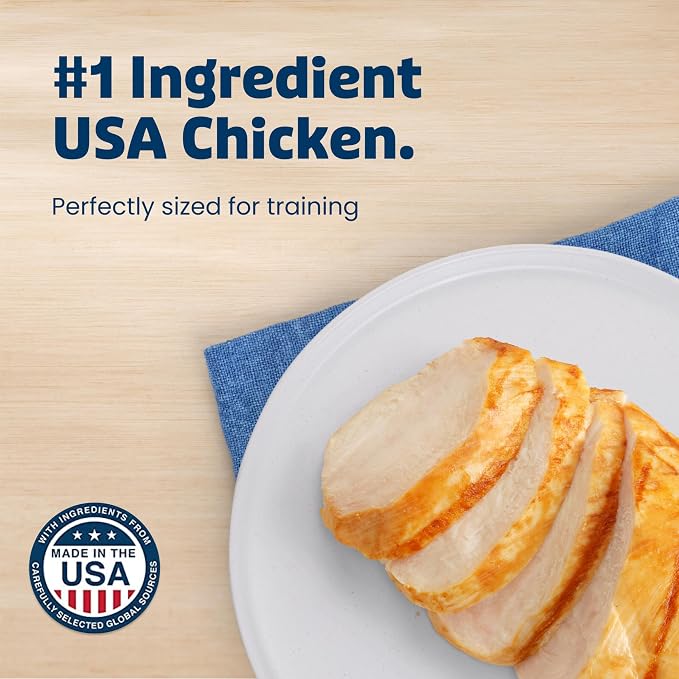 Blue Buffalo Bits Chicken Training Treats, 19 oz | Real Chicken First, DHA for Cognitive Development, No Chicken By-Product Meals, Free from Red Dye 40