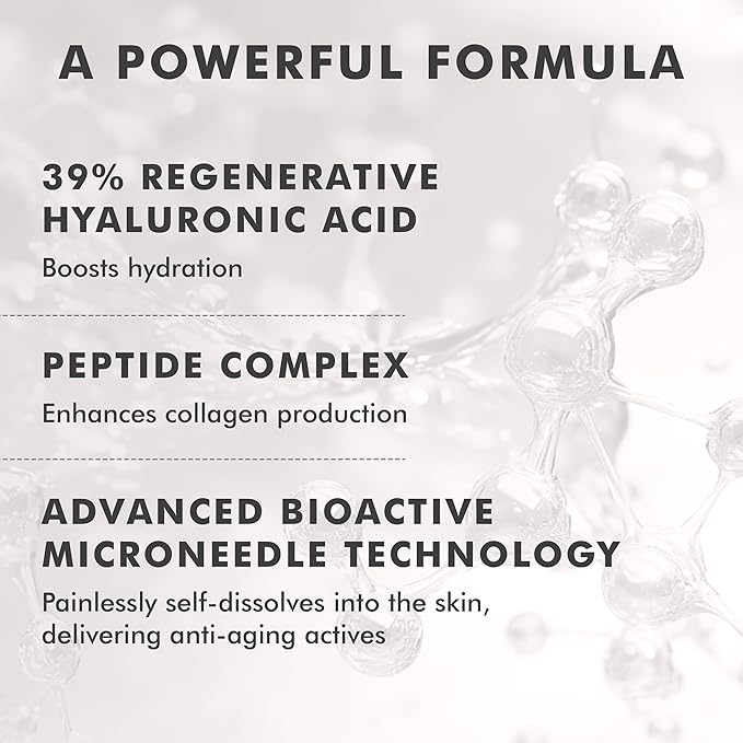 skyn ICELAND Dissolving Microneedle Under-Eye Patches — 39% Hyaluronic Acid & Peptides, No-Slip Overnight Eye Mask, Vegan, All Skin Types, 3 Pairs