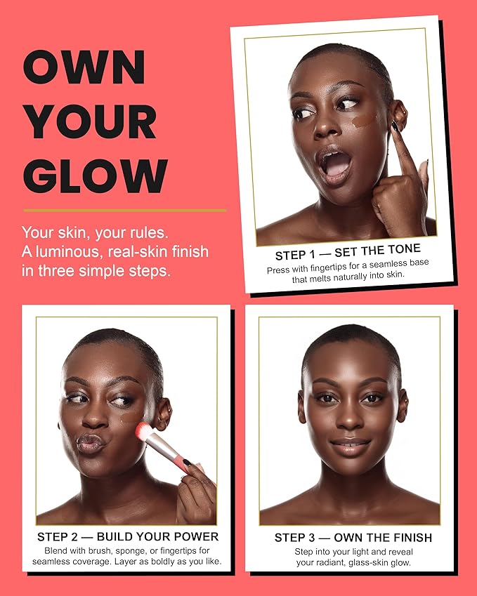Konfident Glow Skin Tint – Beige Bliss Hydrating Oil-Free Glass-Skin Foundation, Buildable Light-to-Medium Coverage, 30 ml – Inclusive Clean Makeup for Radiant Confidence