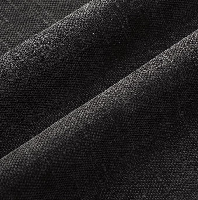 MIULEE Textured Chenille Throw Pillow Covers 20x20 Inch Black | Pack of 2 Decorative Soft Throw Pillows, Solid Textured Cushion Covers, Modern Home Decor for Couch Sofa Bedroom Living Room