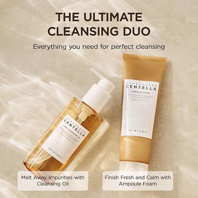 SKIN1004 Madagascar Centella Light Cleansing Oil 6.76 fl.oz, 200ml | Gentle Oil Cleanser for Face, Korean Facial Cleanser, Double Cleansing
