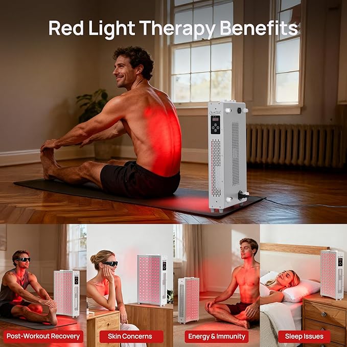 Curved Red and Near-Infrared Light Therapy Panel (105 LEDs) — Switchable 660/850 nm | for Face and Body | Promotes Relaxation and Skin Care