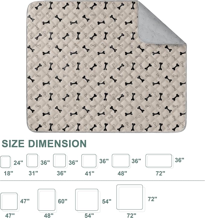 Eterish Reusable Washable Pee Pads for Dogs Large/Extra Large 36'' x 41'' 2 Pack, Absorbent Pet Puppy Dog Training Pads Non-Slip, Waterproof Whelping Potty Pads for Dogs Leak-Proof