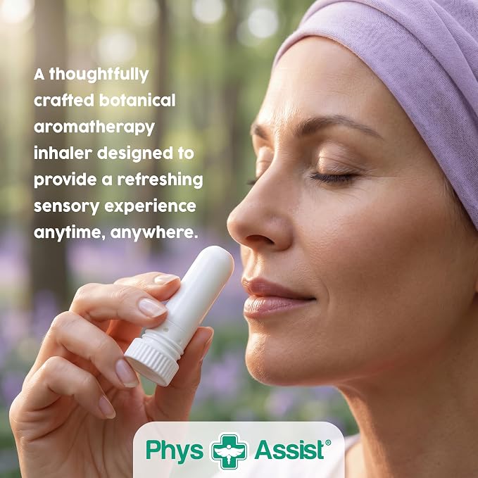 PhysAssist Oncology Aromatherapy for Nausea – Travel Size Essential Oil Blend with Ginger, Lemon, Spearmint, Lavender & Fennel – Portable Aromatherapy Support