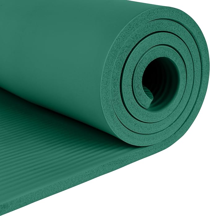 Retrospec Solana Yoga Mat Thick 1/2in Non-Slip Workout Mat with Nylon Strap - 72x24in Exercise Mat for Pilates, Stretching & Fitness - BPA Free, Easy Clean