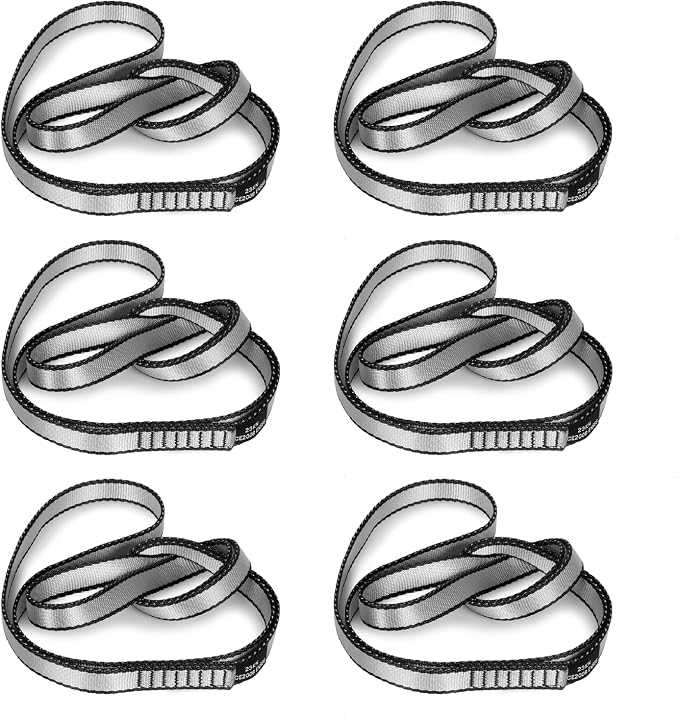 18MM Nylon Climbing Sling Runner 23KN CE2008/EN566 Strong Webbing Straps for Rock Climbing,Mountaineering, Rappelling, Swing, Yoga Hammock etc