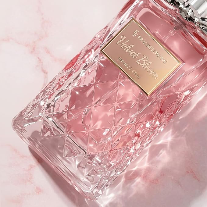Perfume for Women, Alcohol-Free Long Lasting Floral Fragrance, Light & Soft Scent with Rose, Jasmine & Peony, Peach, Patchouli & Musk Base, 100ml / 3.4 fl oz, Gift for Women & Moms (Velvet Bloom)