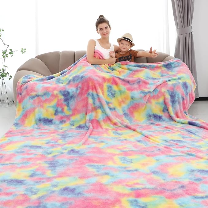 obinsm Fleece Throw Blanket Queen Size, Soft Fuzzy Blankets for Bed | Warm Lightweight Plush Large Blanket for Women Adults Room Decor 90x 90 in