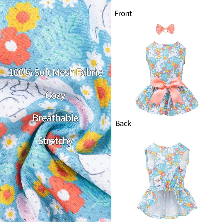 CuteBone Dog Mesh Dress Puppy Sundress Pet Outfit Summer Fashion for Small Dogs Girl Cat Clothes BF08XXS