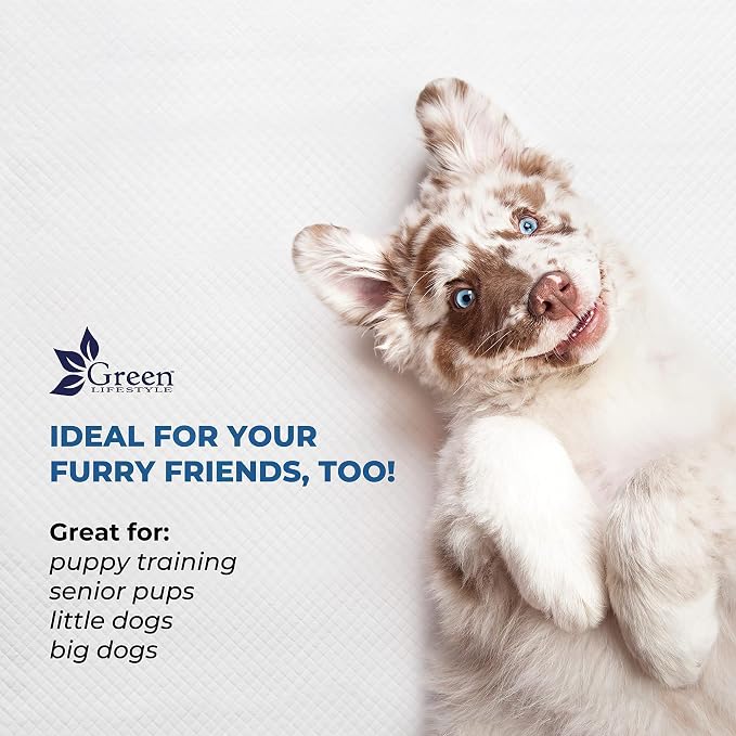 GREEN LIFESTYLE Underpads - Training Pet Pee Pads for Dogs, Cats - Pads for Adults, Seniors and Children - Ideal for Incontinence Protection (Pack of 25 - 30x36)