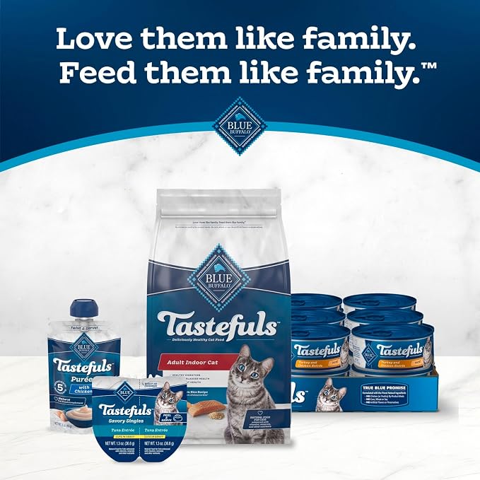 Blue Buffalo Tastefuls Salmon Adult Indoor Dry Cat Food, 5 lb | Salmon & Brown Rice Recipe, Antioxidant-Rich LifeSource Bits, No Corn, Wheat, or Soy