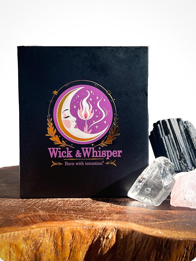 Golden Amber, Orange & Neroli Aromatherapy Soy Wax Candle for Empowerment & Motivation | 10 oz Scented Candle - Solveil Ritual Candle by Wick & Whisper
