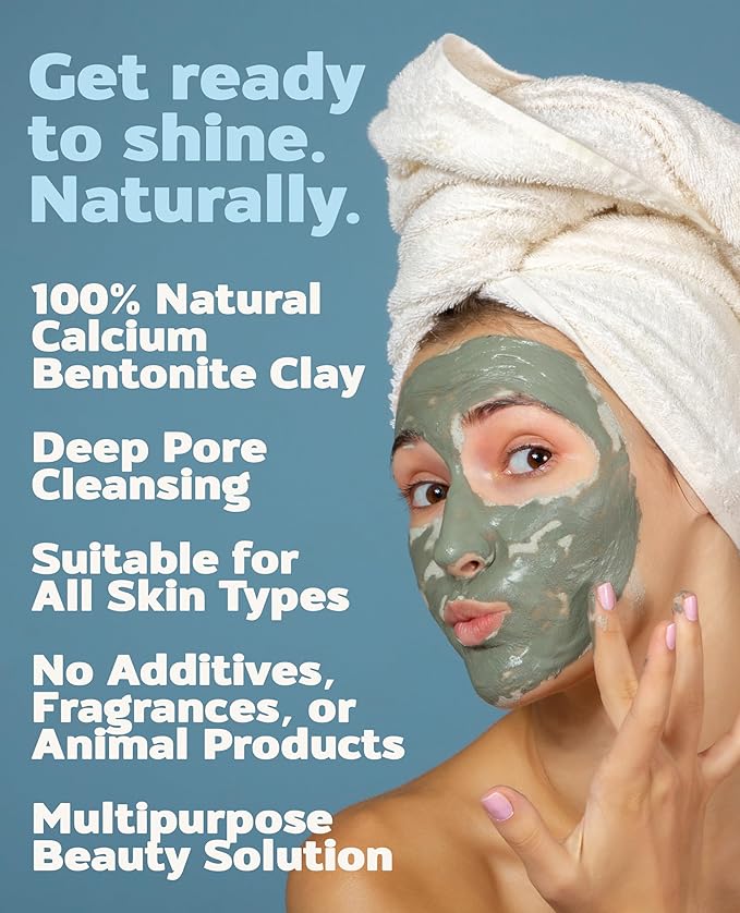 Aztec Secret - Indian Healing Clay 10oz Jar - Deep Pore Cleansing Facial & Body Mask – The Original 100% Natural Calcium Bentonite Clay