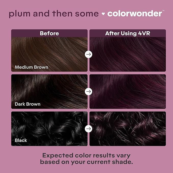 Madison Reed colorwonder Demi-Permanent Hair Color, Effortless At-Home Hair Dye, Ammonia-Free, Cruelty-Free, Plum And Then Some (4VR Darkest Plum), Pack of 2