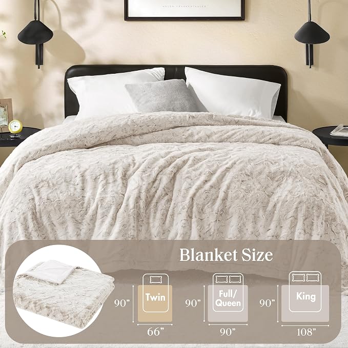 Madison Park Zuri Ultra Soft Faux Fur Twin Blanket Reversible, Snow Leopard | All Season, Ultra Soft, Breathable Fabric for Bed or Couch, Lightweight, Plush, OEKO-TEX Certified