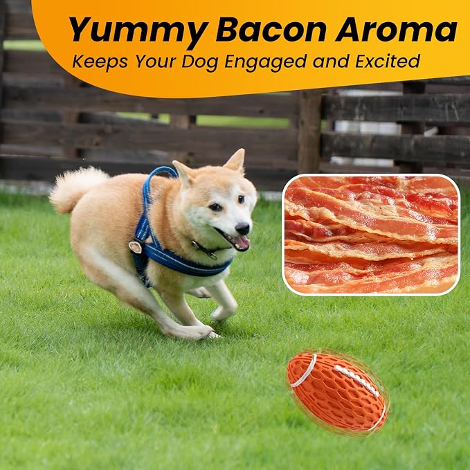 Dog Toy, Interactive Squeaky Dog Ball Toy for Aggressive Chewer
