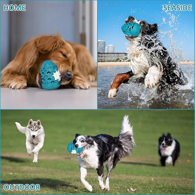 Dragon Egg Dog Chew Toys for Power Chewers - Toughest Indestructible