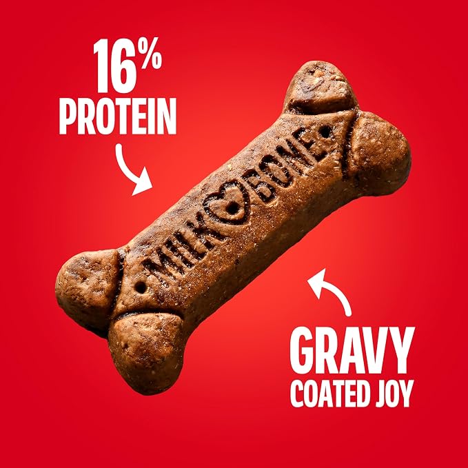 Milk-Bone GravyBones Dog Biscuits, Gravy Coated Small Dog Treats, 7 Lb. Box