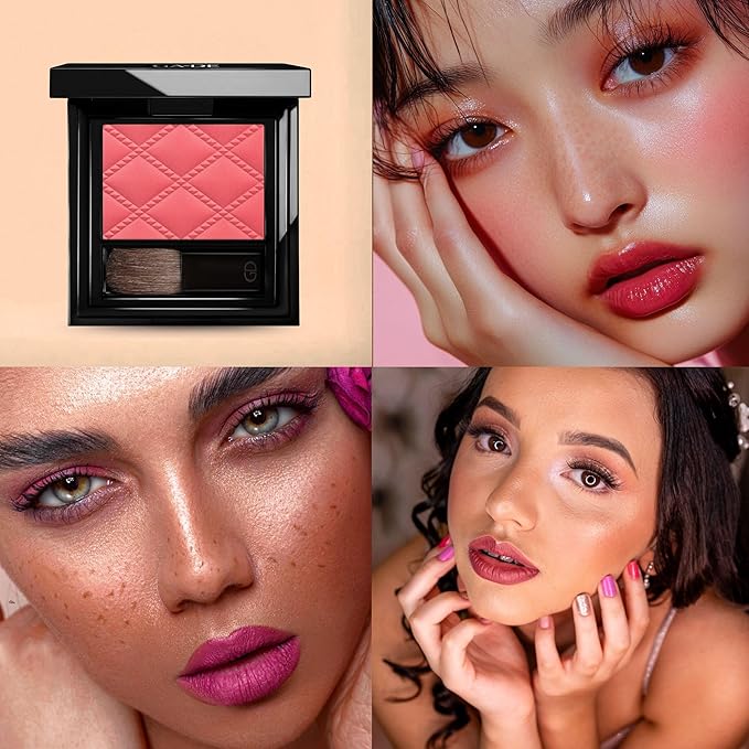 GA-DE Idyllic Soft Satin Blush Powder, 47 - Makeup Powder for Cheeks - Silky Color, Buildable Texture, Sheer to Dramatically Flushed Look - 0.28 oz