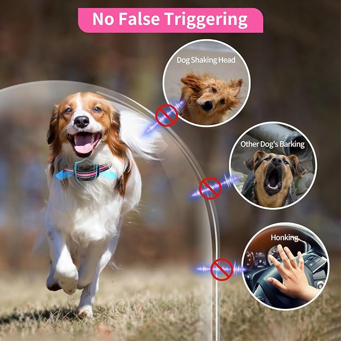 PetJoy Anti Bark Collar 3 Pack, 5 Adjustable Sensitivity Levels Barking Collars, Smart Automatic Bark Collar with 7-Stage Escalating Beep-to-Shock Correction