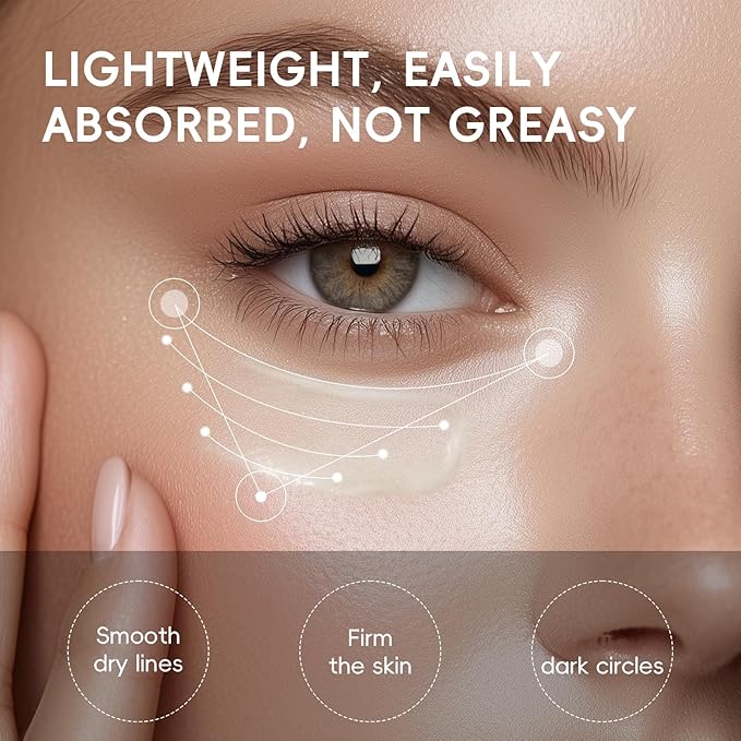 ARAKY Rice Under Eye Cream Roll-On for Dark Circles, Triple Roll & Glow the Skin Around The Eyes, Intense Hydrating & Firming, Serum for Eye Puffiness, Dullness, Dryness, Wrinkle Under The Eyes