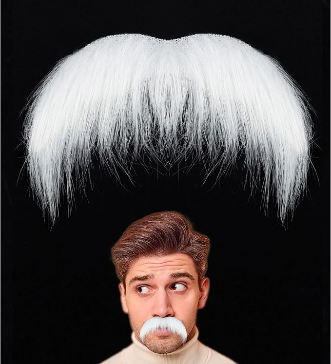 Fake Mustache for Men Classic Halloween Self Adhesive Fake Beard Novelty Stick On Fake Mustaches
