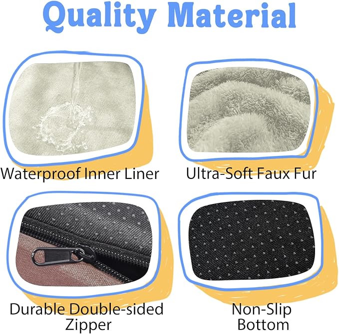 Waterproof Orthopedic XL Dog Bed for Large and Extra Large Dogs | Egg Crate Foam, 4-Sided Bolster Support, Waterproof Liner, Non-Slip Bottom, Machine Washable Cover, 42 x 30 Inch