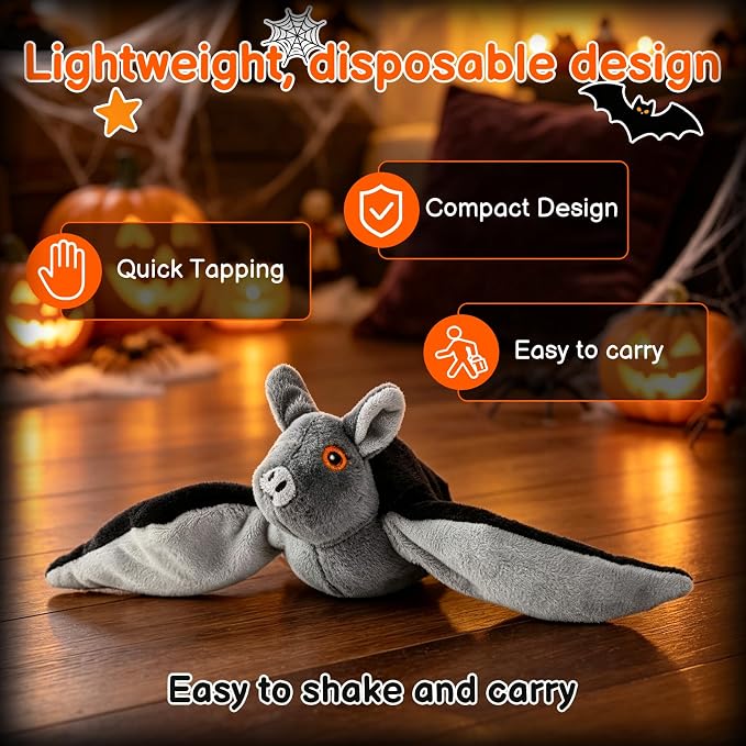 Flying Bat Dog Toy,Flying Bat Toy for Dogs & Cats,Flapping Wings CuteBat, NoFlying, Mimics RealFlying Motion,Flapping Wings Interactive Pet Toy