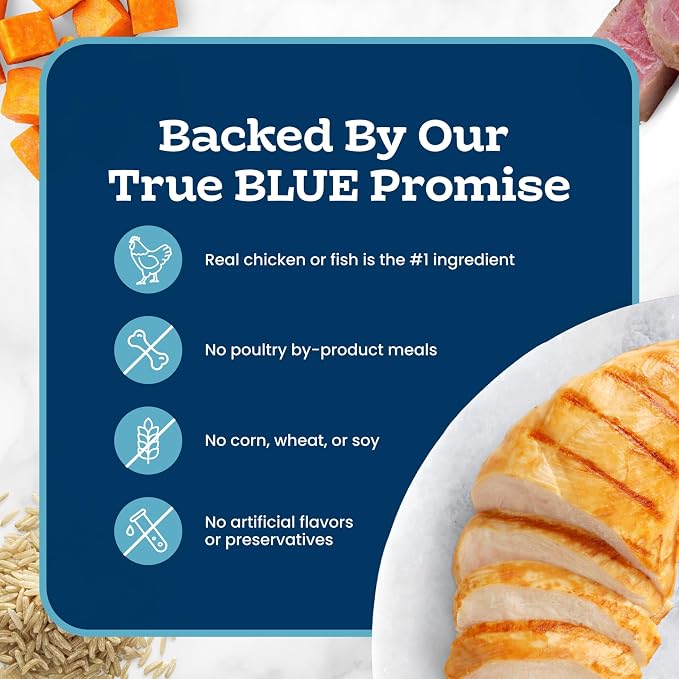 Blue Buffalo Tastefuls Purees Variety Pack Cat Food Topper, 3 oz, 12 ct | Chicken & Tuna Purées (6 of Each), Resealable Twist Cap, Cat Food Complement