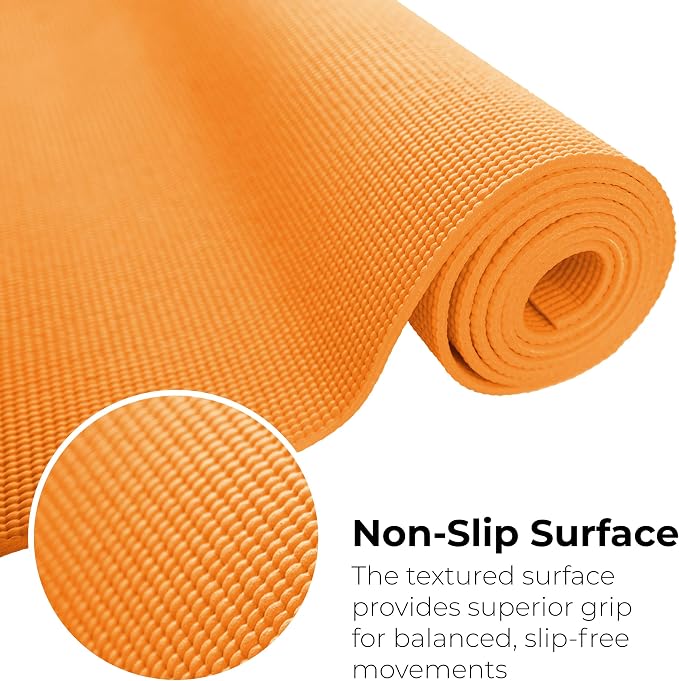 10-Pack Yoga Mat, 68" x 24" Non Slip Exercise Mat, 4mm Thick Gym Mat for Fitness and Stretching, Bulk Non Toxic Yoga Mats for Schools and Studios