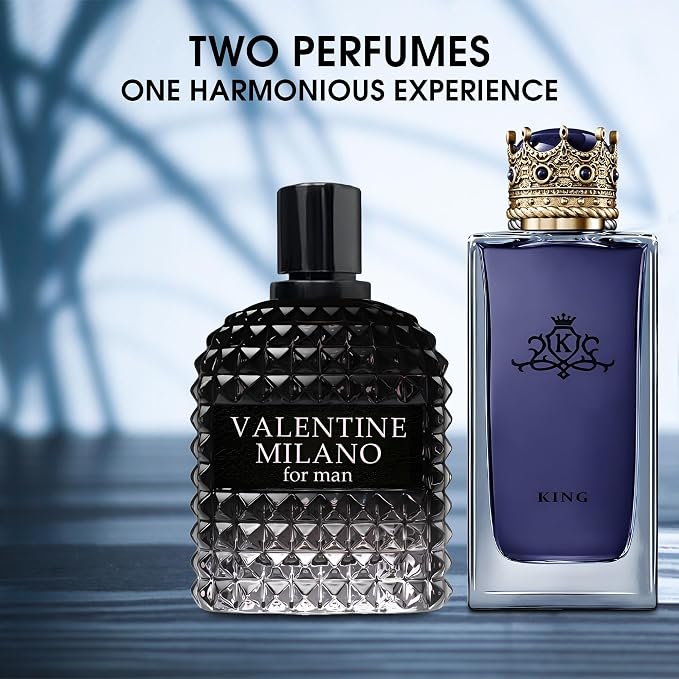 AFLUXE SavageExt/King 2PCS Eau De Toilette for Men-Fresh, Romantic Scent Perfume for Men 3.4 Fl Oz Each Mens Cologne For All Skin Daily Used