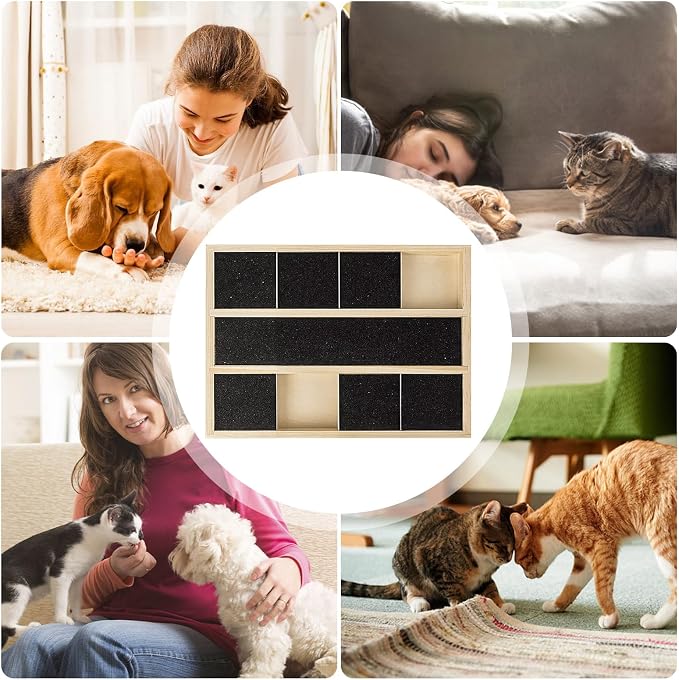 Puppy Nail File Board - Dog Scratching Teaser Toy, All-Purpose Puppy Claw Scratch Board | Wooden Claw Grooming Pad with Treat Dispenser, Interactive Scratch Tool Suitable for Pets