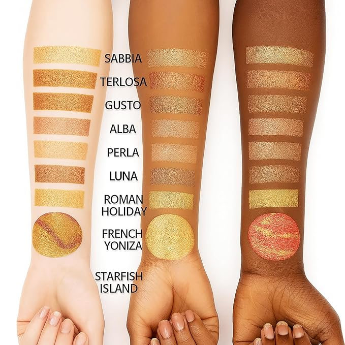 K'APEINE All in One Baked Makeup Palette, Dark Brown Eyeshadow, Blush Highlighter & Bronzer Face Kit Neutral Baked Powder Palette Hign Pigment Full Face Makeup Set with Matte Shimmer Finish for Women