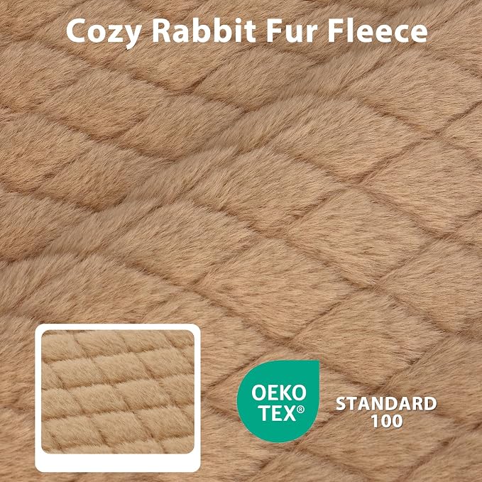 JOEJOY Orthopedic Dog Bed for Large Dogs, Washable Dog Crate Bed Large Sized with Removable Cover, Egg Memory Foam Big Pet Beds, Brown, 35"x22"