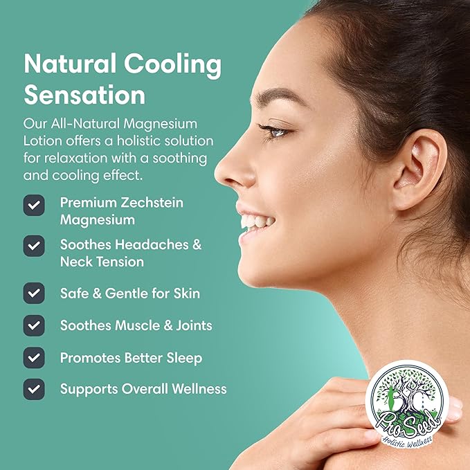 Herbal Magnesium Lotion - Magnesium Body Rub for Bedtime & Sleep - Food-Grade Ingredients for Kids, Toddlers & Adults -After Workout - Moisturizes & Hydrates Legs, Feet & Body - Relieve Tansion - 2oz